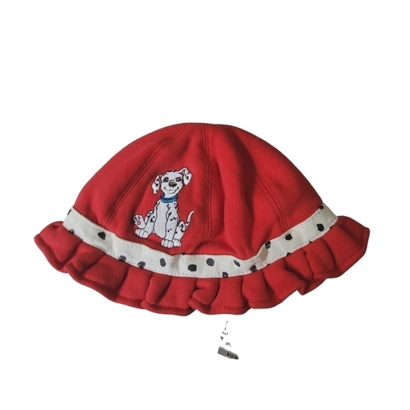 VTG Disney Red 101 Dalmatians Ruffle Hat - Picture 1 of 6